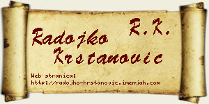 Radojko Krstanović vizit kartica